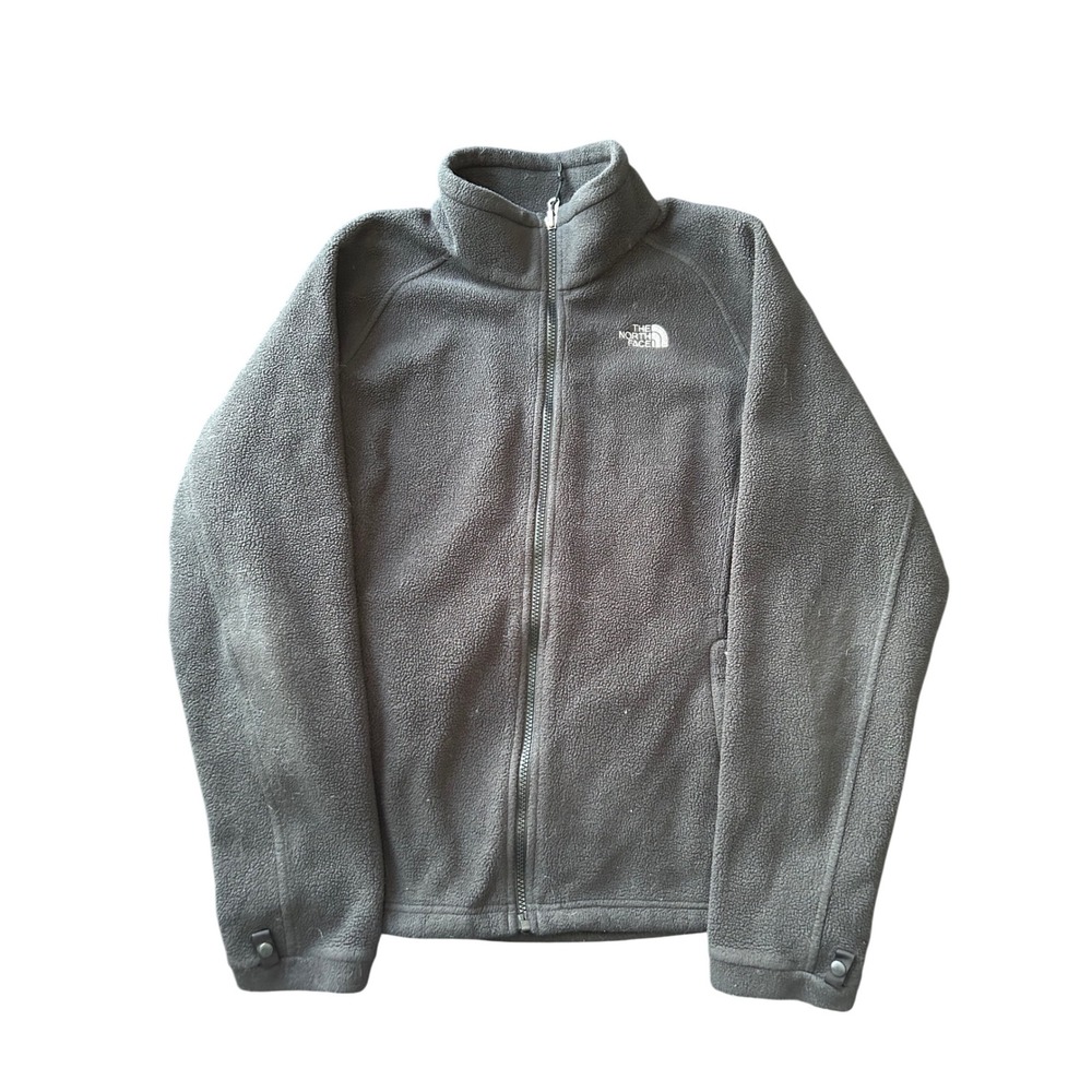 The North Face Womens Fleece Full Zip Jacket Black‎ Hiking Outdoor Warm Large
